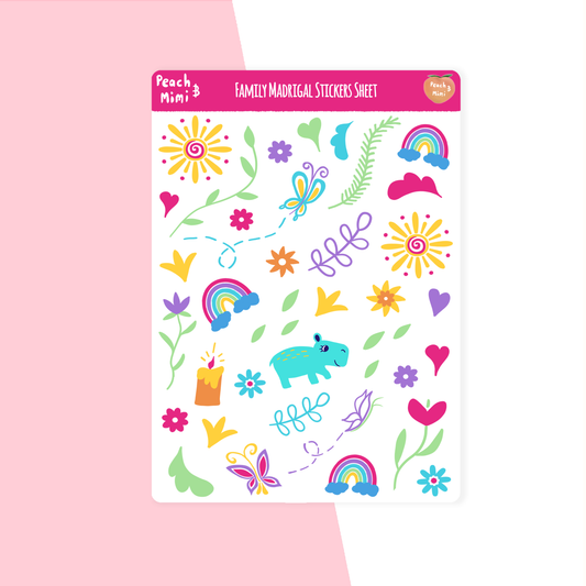 Colourful Plants Sticker Sheet - Leo & Blossom