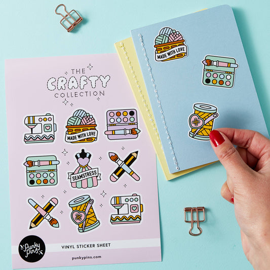 Crafty Collection A5 Vinyl Sticker Sheet