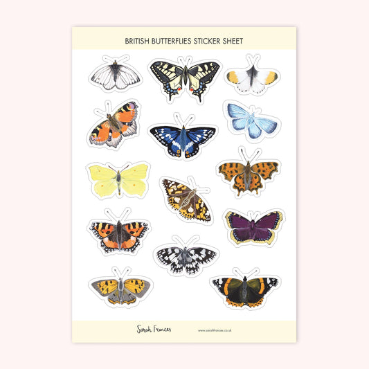 British Butterfly Stickers - Leo & Blossom