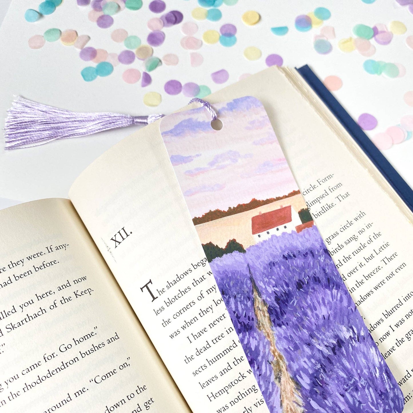 Lavender Field Bookmark - Leo & Blossom