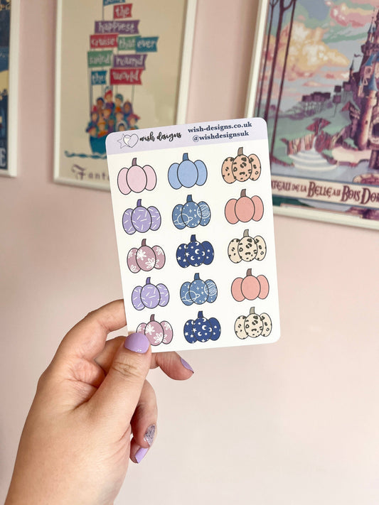 Patterned Pumpkins Autumn Sticker Sheet