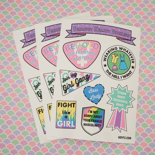 Feminist Killjoy Sticker Sheet - Leo & Blossom
