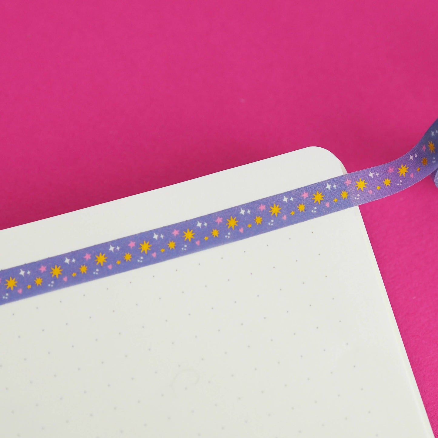 Lilac Stars Gold Foil Washi Tape - Leo & Blossom